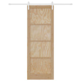 Sliding Door Natural and White 83 x 232 cm Solid Pine Wood 3445427