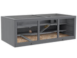 Wooden Hamster Cage, Small Animals Hutch with Tray, Openable Top, Exercise Play House Pen, 115L x T3398P425406