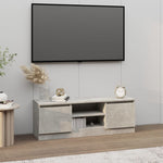 ZNTS TV Cabinet with Door Concrete Grey 102x30x36 cm 823354