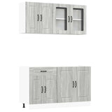 4 Piece Kitchen Cabinet Set Kalmar Grey Sonoma Engineered Wood 3314857