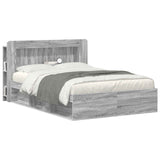 Headboard Cabinet with Storage Grey Sonoma Engineered Wood 8001279
