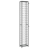 Wine Rack for 57 Bottles Black 34x18x200 cm Wrought Iron 358366