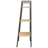 3-Tier Standing Shelf Light Brown and Black 56x35x108 cm 336361
