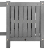 Garden Bench Grey Solid acacia wood 150 cm Planters 311823