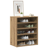 Shoe Cabinet Artisan Oak 60x35x70 cm Engineered Wood 856701