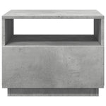 ZNTS Coffee Table with LED Lights Concrete Grey 50x49x40 cm 839829