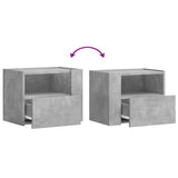 Wall-mounted Bedside Cabinets 2 pcs Concrete Grey 45x30x35 cm 848318