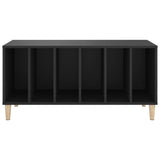 Record Cabinet Black Engineered wood, solid eucalyptus wood Medium 831974