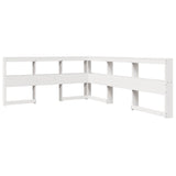 Bookcase Bed without Mattress White 150x200 cm Solid Wood Pine 3324315