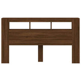 LED Headboard Brown Oak 180x18.5x103.5 cm Engineered Wood 837364