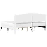 Bed Frame with Headboard White 180 x 200 cm Faux Leather 3415273