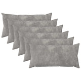Cushion with Pillow HEERLEN 6 pcs Light Grey Microfiber Fleece 925820