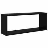 Wall Cube Shelf 4 pcs Black 60x15x23 cm Engineered Wood 807137