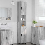 Bathroom Cabinet with Storage Grey Sonoma 30 x 35 x 192 cm 883340