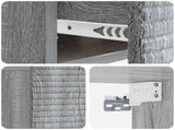 Wall-Mounted Bedside Cabinet 2 pcs Grey Sonoma Engineered Wood 898628
