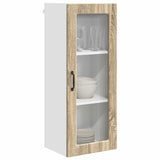 Wall Glass Cabinet PORTO Sonoma Oak 40 x 31 x 100 cm 885447