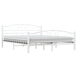 Bed Frame with Headboard White 160x200 cm Metal 285304