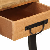Desk with Drawers 105x55x70 cm Solid Wood Mango and Iron 372733