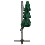 ZNTS 4-Tier Garden Parasol with Aluminium Pole Green 3x3 m 313829