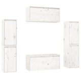 TV Cabinets 6 pcs White Solid Wood Pine 3100265