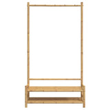 Clothes Rack with Shelves 103x40x183 cm Bamboo 368032