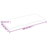 Table Top 100x50x cm Untreated Solid Wood Oak 3156303