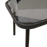 Garden Sofa Set 2 pcs Black Poly Rattan 3328648