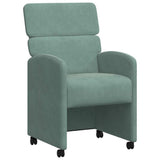 Dining Chairs with Wheels 2 pcs Sea green 58 x 65 x 98 cm 42017883