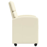 Dining Chairs with Wheels 2 pcs Cream 58 x 65 x 98 cm 42017884