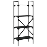 Bookcase 4-Tier Black 56x31,5x138,5 cm Engineered Wood 833338