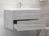 Sink Cabinet with Built-in Basin Grey Sonoma Engineered Wood 3120180