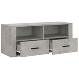 TV Cabinet Concrete Grey 100x35x40 cm Engineered Wood 816812