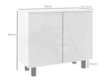 Five-Shelf Shoe Storage Cupboard - White T3398P328261
