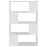 Book Cabinet Room Divider White 80x24x124.5 cm Engineered Wood 809134