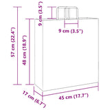 Paper Bags 250 pcs with Handles Brown 45x17x48 cm 4101821