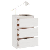 Bedside Cabinets 2 pcs White 40x29.5x64 cm Solid Pine Wood 808086