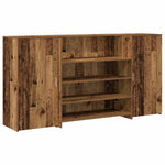 Reception Desk Old Wood 200x50x103.5 cm Engineered Wood 3324185