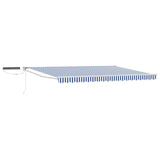 Electric Retractable Awning Blue and White 4 x 3 m 3419968