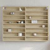 Vitrine Cabinet Sonoma Oak 100x8.5x75 cm Engineered Wood 847935