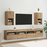 Wall-mounted TV Cabinets 2 pcs Artisan Oak 30.5 x 30 x 60 cm 882945