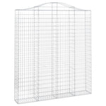Arched Gabion Basket 200x30x220/240 cm Galvanised Iron 153391