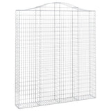 Arched Gabion Basket 200x30x220/240 cm Galvanised Iron 153391