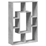 Bookcase Concrete Grey 63x20x90 cm Engineered Wood 858141