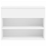 Shoe Bench White 60x30x45 cm Engineered Wood 808738