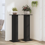 Plant Stands 2 pcs Black 30x30x95 cm Engineered Wood 3307874