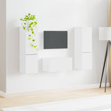 TV Cabinet Set 5 pcs White Engineered Wood 3409096