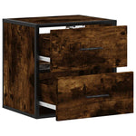 ZNTS Wall-mounted Bedside Cabinet Smoked Oak 40x31x39.5 cm 848728