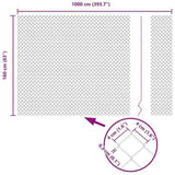 Chain Link Fence with Post 10 x 1.6 m PVC-Coated Steel 3336272