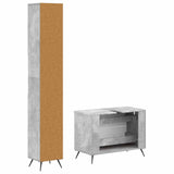 2 Piece Bathroom Cabinet Set BREDA Concrete Grey 3417561