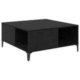 Coffee Table Black Oak 80 x 80 x 36.5 cm Engineered Wood 881185